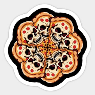 SKULL PIZZA Sticker